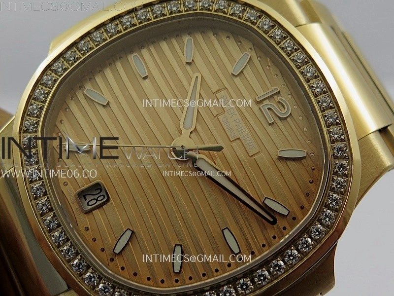 Nautilus 7118 1200R-010 Diamonds Bezel RG PPF 1:1 Best Edition RG Dial on RG Bracelet A324 Super Clone