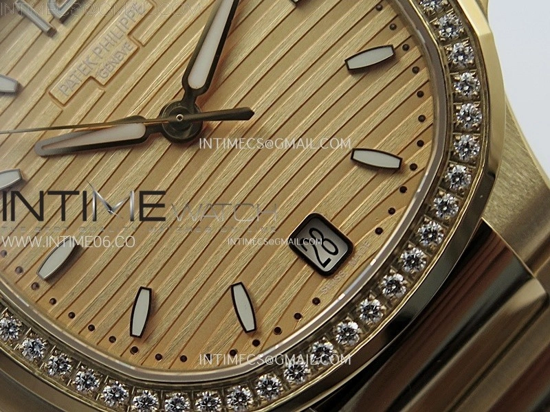 Nautilus 7118 1200R-010 Diamonds Bezel RG PPF 1:1 Best Edition RG Dial on RG Bracelet A324 Super Clone