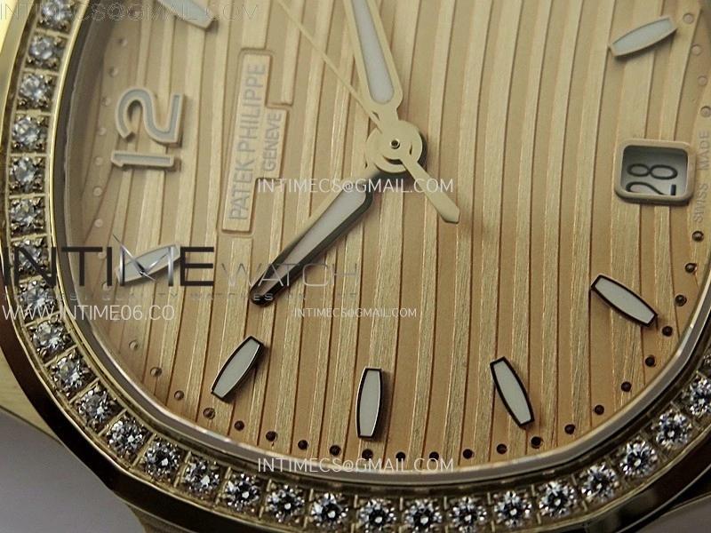 Nautilus 7118 1200R-010 Diamonds Bezel RG PPF 1:1 Best Edition RG Dial on RG Bracelet A324 Super Clone