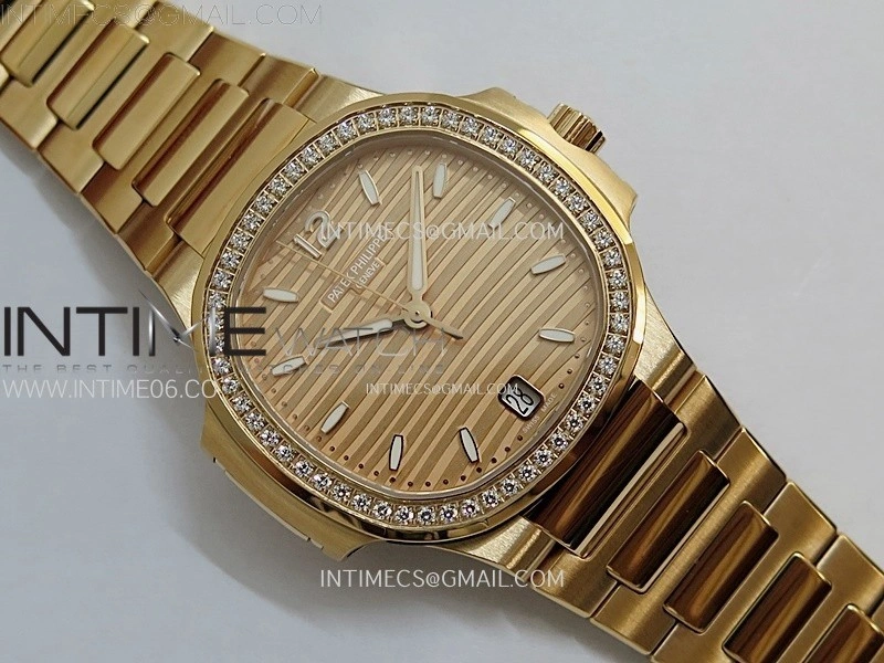 Nautilus 7118 1200R-010 Diamonds Bezel RG PPF 1:1 Best Edition RG Dial on RG Bracelet A324 Super Clone