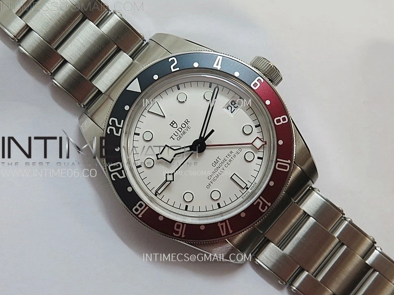 Black Bay M79830RB-0010 GMT Baselworld Pepsi Bezel ZF 1:1 Best Edition White Dial on SS Bracelet A2836