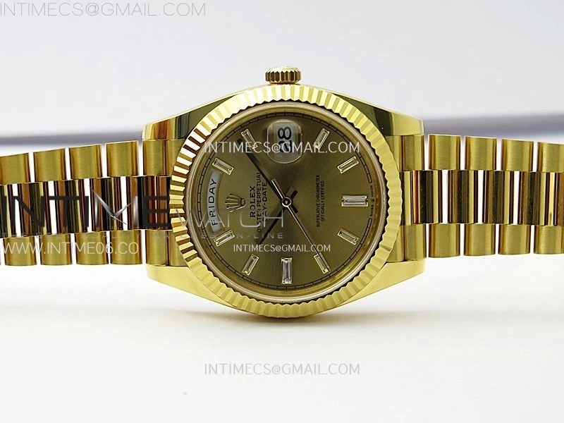 Day Date 228238 40mm 904L YG 1:1 AR+F Best Edition Gold Dial T Diamonds Markers on YG President Bracelet SA3255