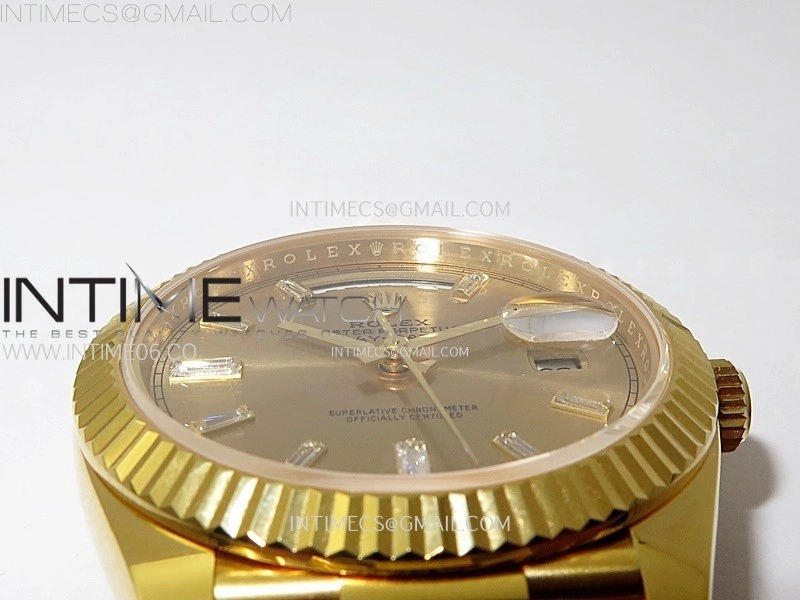 Day Date 228238 40mm 904L YG 1:1 AR+F Best Edition Gold Dial T Diamonds Markers on YG President Bracelet SA3255