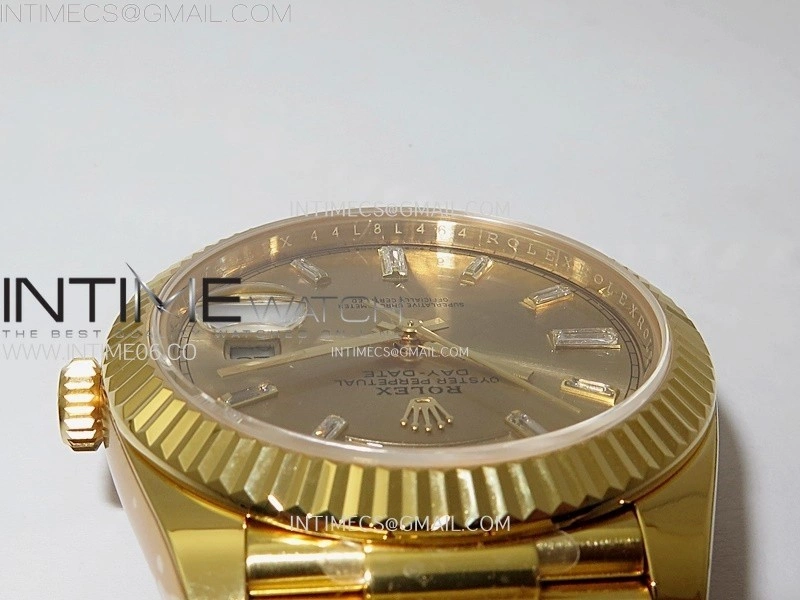 Day Date 228238 40mm 904L YG 1:1 AR+F Best Edition Gold Dial T Diamonds Markers on YG President Bracelet SA3255