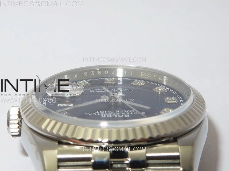 DateJust 36 SS 126234 VSF 1:1 Best Edition 904L Steel Blue Dial Diamonds Markers on Jubilee Bracelet VS3235
