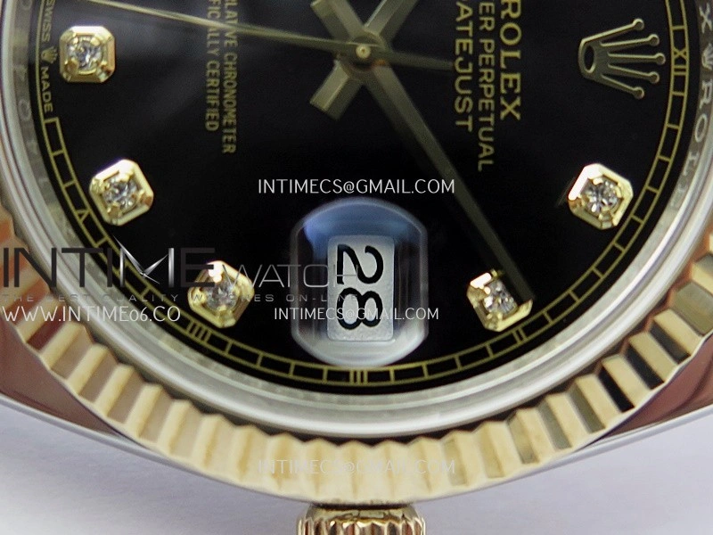 DateJust 41mm 126333 Wrapped SS YG 3EF 1:1 Best Edition Black Dial Diamond Marker on Wrapped SS YG Jubilee Bracelet A3235