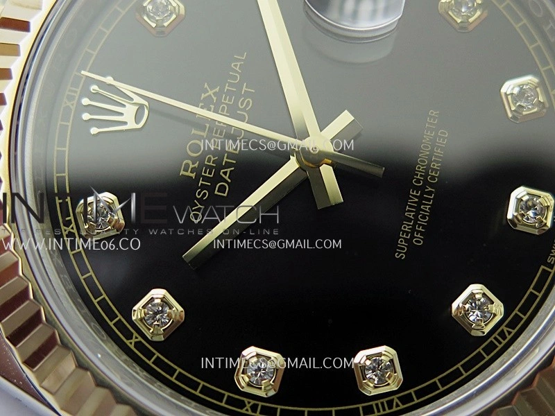 DateJust 41mm 126333 Wrapped SS YG 3EF 1:1 Best Edition Black Dial Diamond Marker on Wrapped SS YG Jubilee Bracelet A3235