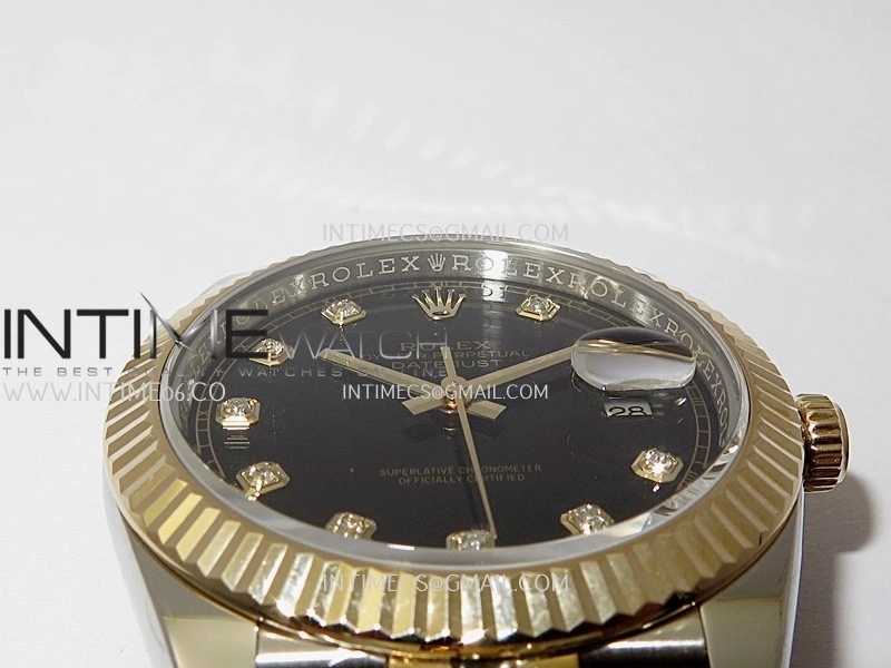 DateJust 41mm 126333 Wrapped SS YG 3EF 1:1 Best Edition Black Dial Diamond Marker on Wrapped SS YG Jubilee Bracelet A3235