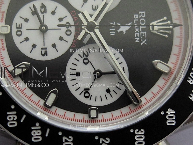 Daytona 116500 Blacken 904L SS PMSF 1:1 Best Edition Black Dial White Subdial Stick Marker On 904L SS Bracelet DD4130
