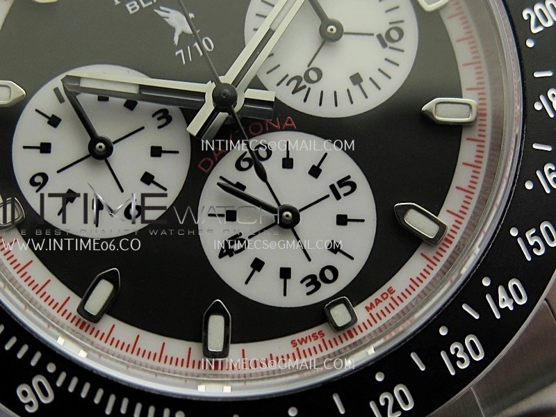 Daytona 116500 Blacken 904L SS PMSF 1:1 Best Edition Black Dial White Subdial Stick Marker On 904L SS Bracelet DD4130