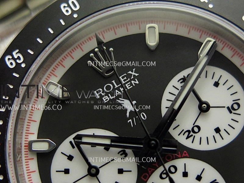 Daytona 116500 Blacken 904L SS PMSF 1:1 Best Edition Black Dial White Subdial Stick Marker On 904L SS Bracelet DD4130
