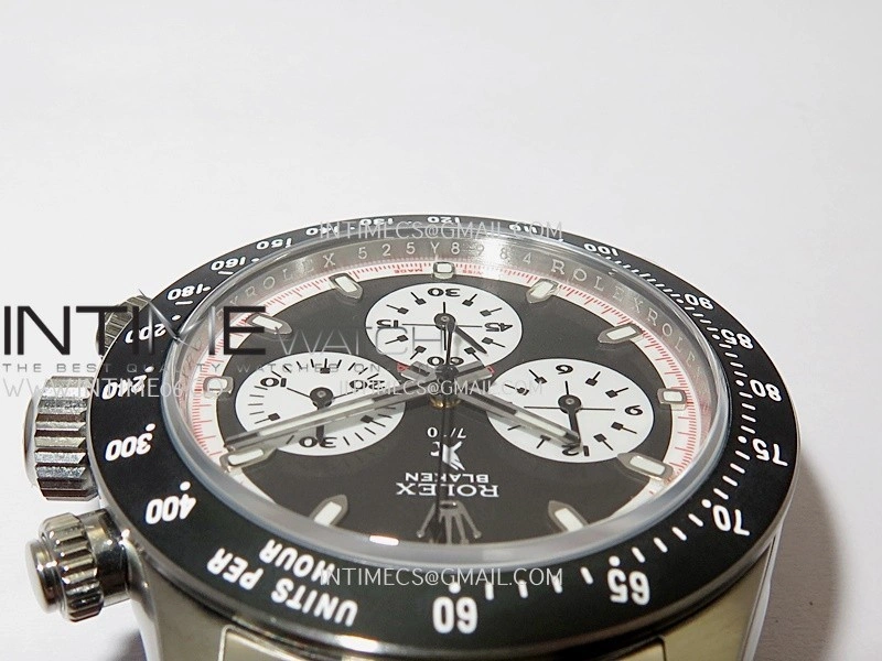 Daytona 116500 Blacken 904L SS PMSF 1:1 Best Edition Black Dial White Subdial Stick Marker On 904L SS Bracelet DD4130