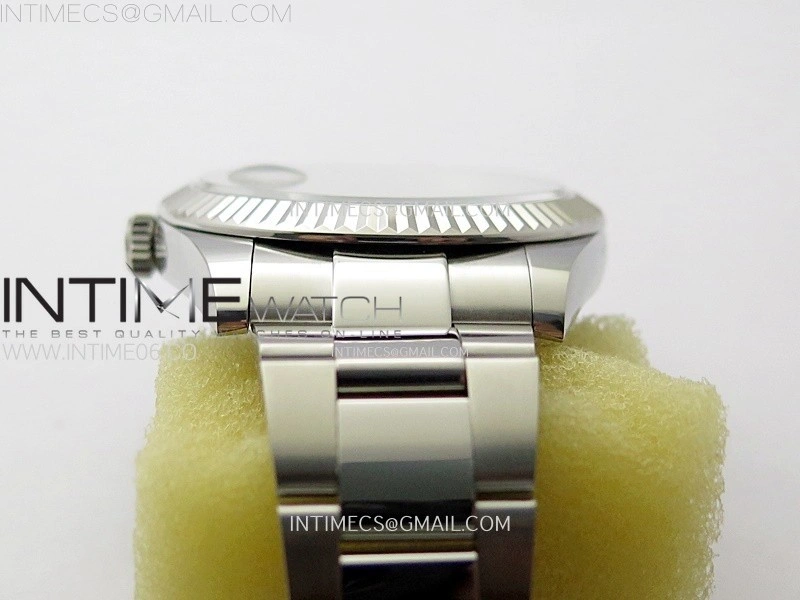 DateJust 41mm 126334 904 SS AR+F V2 1:1 Best Edition Fluted Bezel Gray Dial Diamond Markers on Oyster Bracelet DD3235