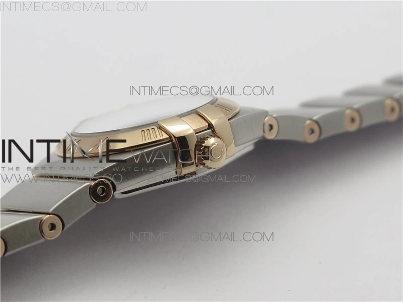 Constellation Ladies 27mm K11F 1:1 Best Edition SS RG White MOP Dial Diamonds Markers on SS RG Bracelet ETA Quartz
