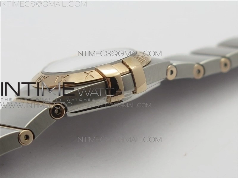 Constellation Ladies 27mm K11F 1:1 Best Edition SS RG White MOP Dial Diamonds Markers on SS RG Bracelet ETA Quartz