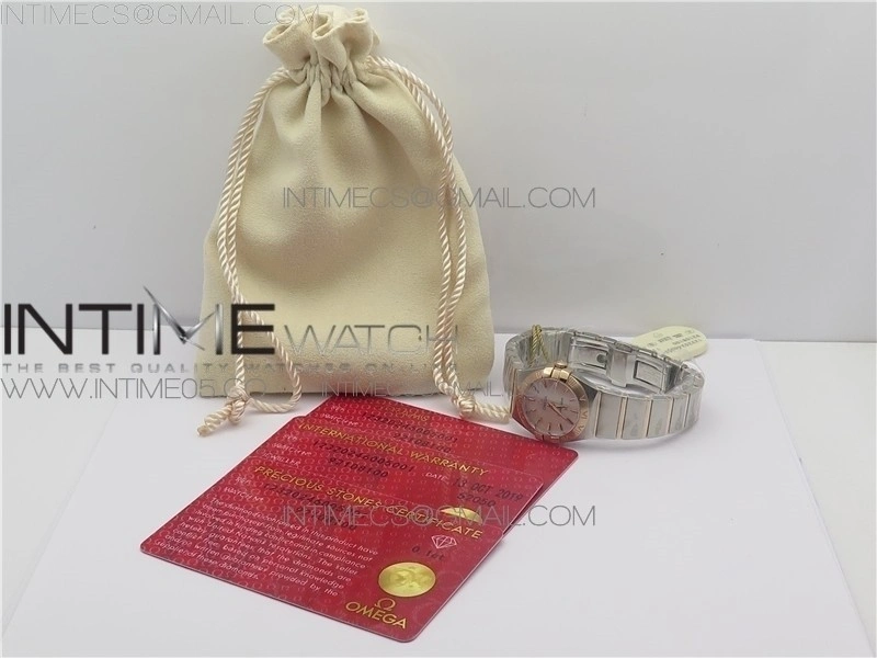 Constellation Ladies 27mm K11F 1:1 Best Edition SS RG White MOP Dial Diamonds Markers on SS RG Bracelet ETA Quartz