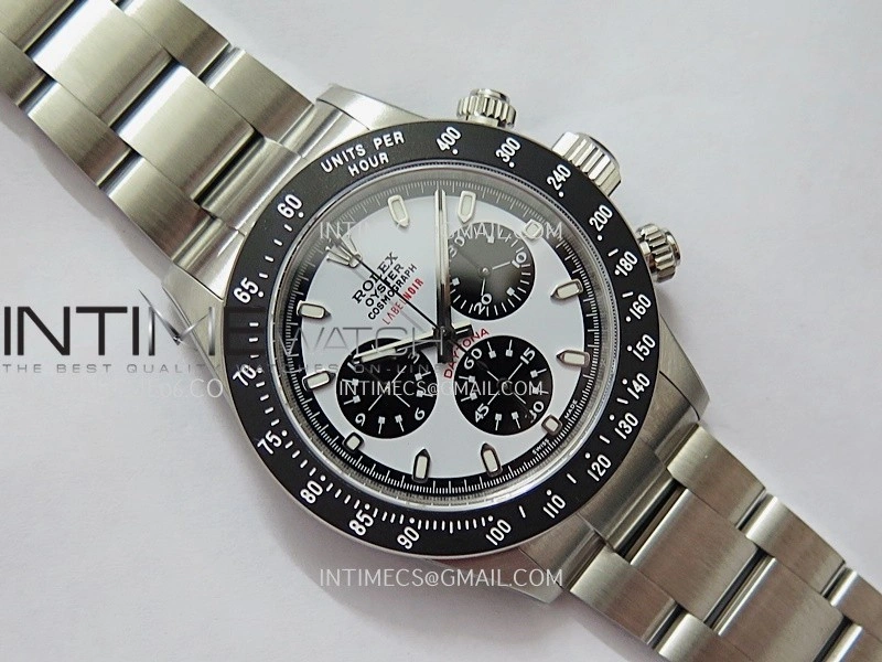 Daytona 116500 Blacken 904L SS PMSF 1:1 Best Edition White Dial Black Subdial Stick Marker On 904L SS Bracelet DD4130