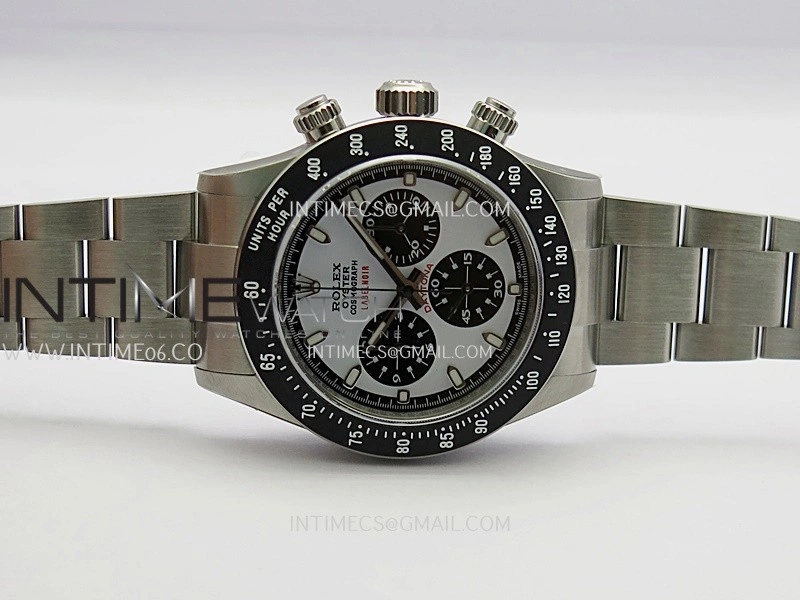 Daytona 116500 Blacken 904L SS PMSF 1:1 Best Edition White Dial Black Subdial Stick Marker On 904L SS Bracelet DD4130
