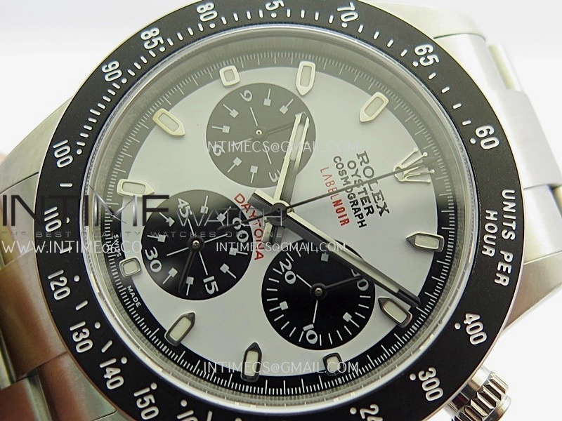 Daytona 116500 Blacken 904L SS PMSF 1:1 Best Edition White Dial Black Subdial Stick Marker On 904L SS Bracelet DD4130