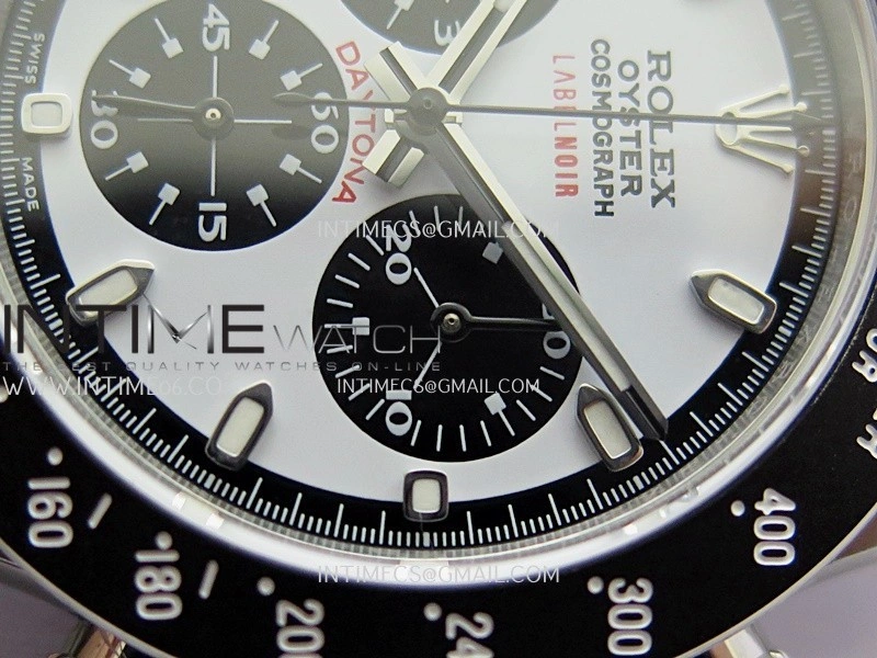 Daytona 116500 Blacken 904L SS PMSF 1:1 Best Edition White Dial Black Subdial Stick Marker On 904L SS Bracelet DD4130
