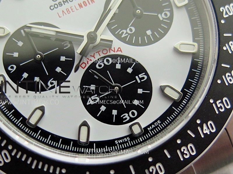 Daytona 116500 Blacken 904L SS PMSF 1:1 Best Edition White Dial Black Subdial Stick Marker On 904L SS Bracelet DD4130