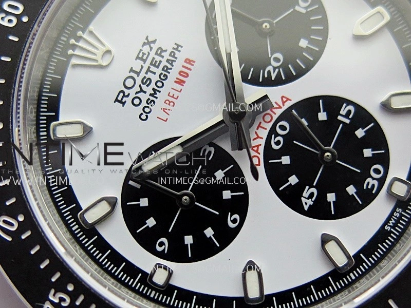 Daytona 116500 Blacken 904L SS PMSF 1:1 Best Edition White Dial Black Subdial Stick Marker On 904L SS Bracelet DD4130