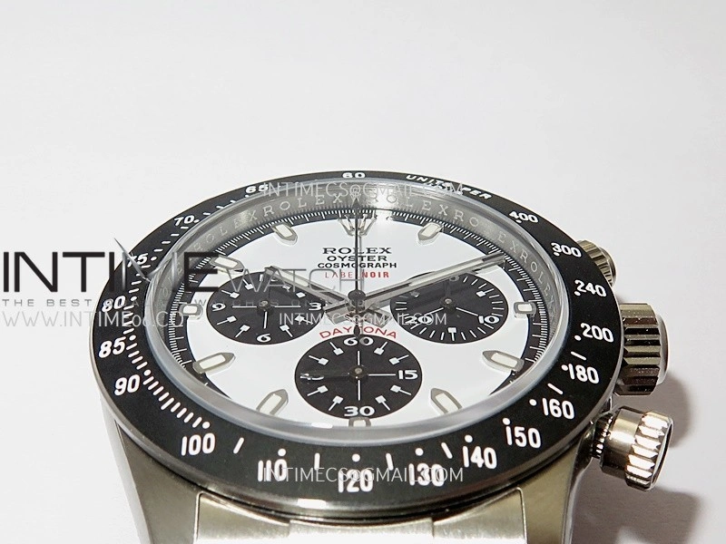 Daytona 116500 Blacken 904L SS PMSF 1:1 Best Edition White Dial Black Subdial Stick Marker On 904L SS Bracelet DD4130