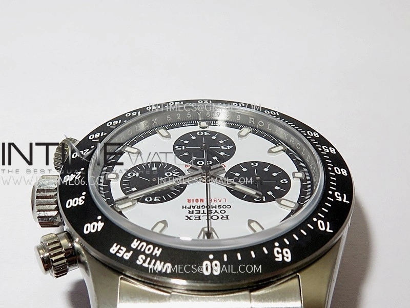 Daytona 116500 Blacken 904L SS PMSF 1:1 Best Edition White Dial Black Subdial Stick Marker On 904L SS Bracelet DD4130