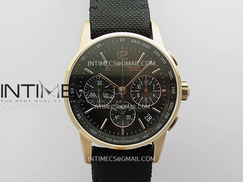 Code 11.59 Chrono 26393 RG PVD APPF Best Edition Black Dial on Black Nylon Strap A4401