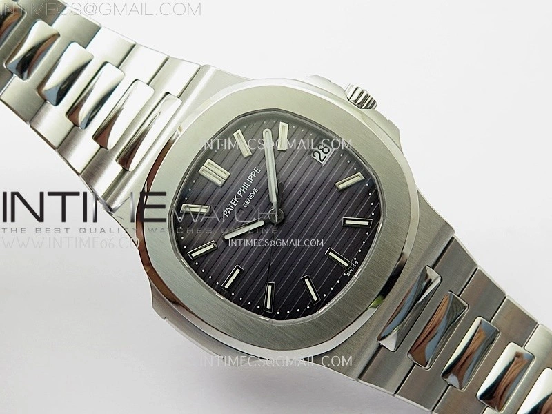 Nautilus 5711 1A PPF 1:1 Best Edition Gray Textured Dial on SS Bracelet Super Clone 26-330 V5