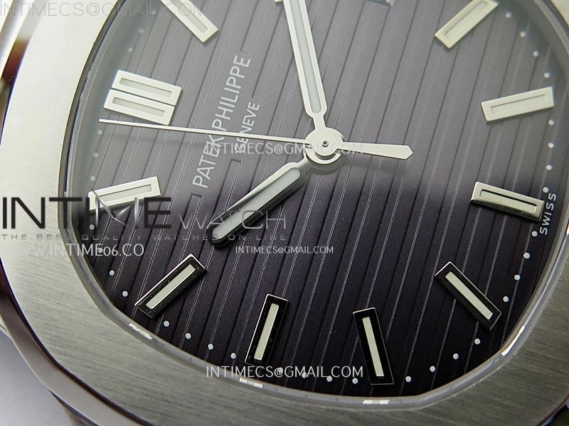 Nautilus 5711 1A PPF 1:1 Best Edition Gray Textured Dial on SS Bracelet Super Clone 26-330 V5