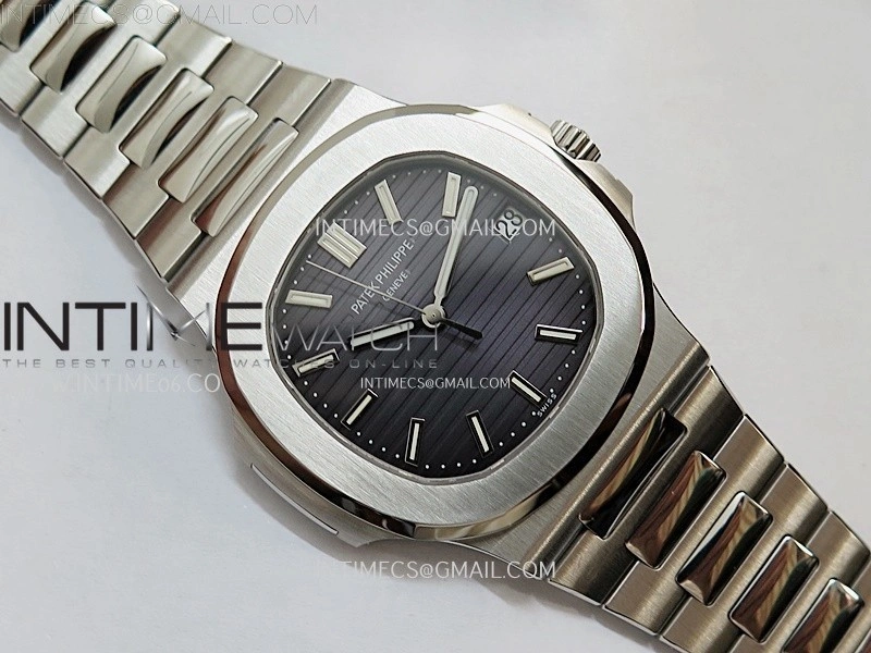 Nautilus 5711 1A PPF 1:1 Best Edition Gray Textured Dial on SS Bracelet Super Clone 26-330 V5