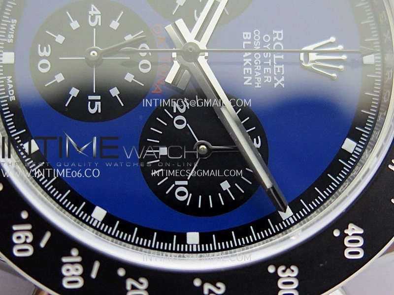 Daytona 116500 Blacken 904L SS PMSF 1:1 Best Edition Blue Dial On 904L SS Bracelet DD4130