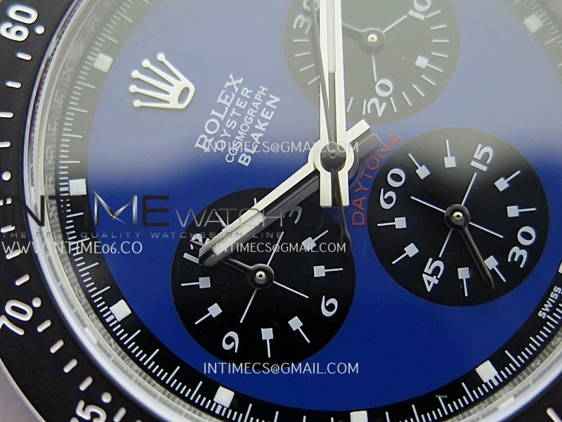 Daytona 116500 Blacken 904L SS PMSF 1:1 Best Edition Blue Dial On 904L SS Bracelet DD4130