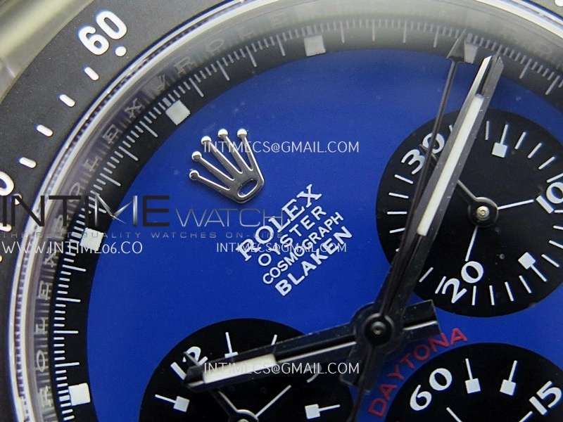 Daytona 116500 Blacken 904L SS PMSF 1:1 Best Edition Blue Dial On 904L SS Bracelet DD4130