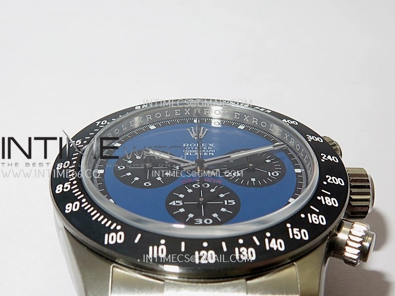 Daytona 116500 Blacken 904L SS PMSF 1:1 Best Edition Blue Dial On 904L SS Bracelet DD4130
