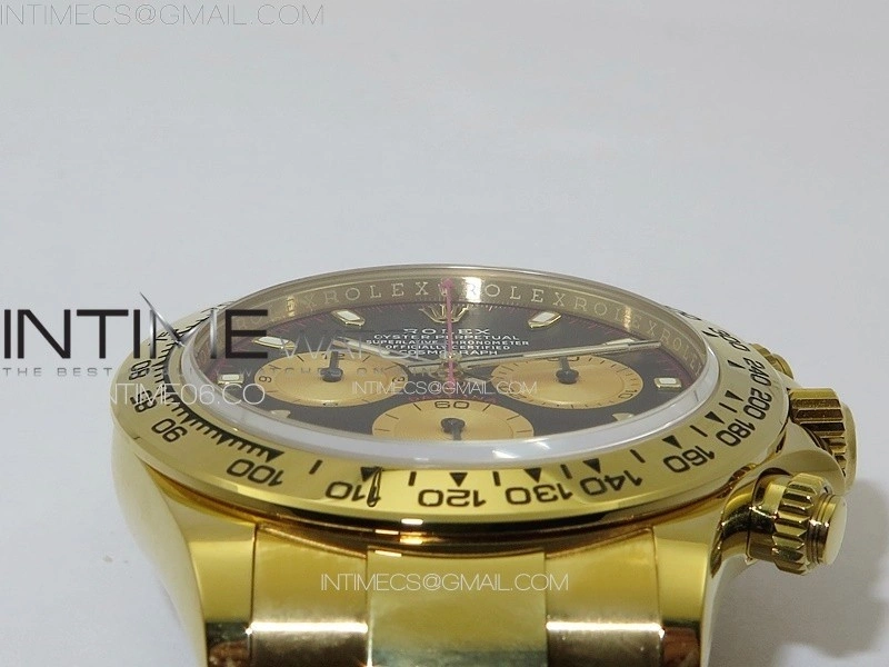 Daytona 116508 YG BTF 1:1 Best Edition 904L SS Case and Bracelet Black Sticks Dial SA4130