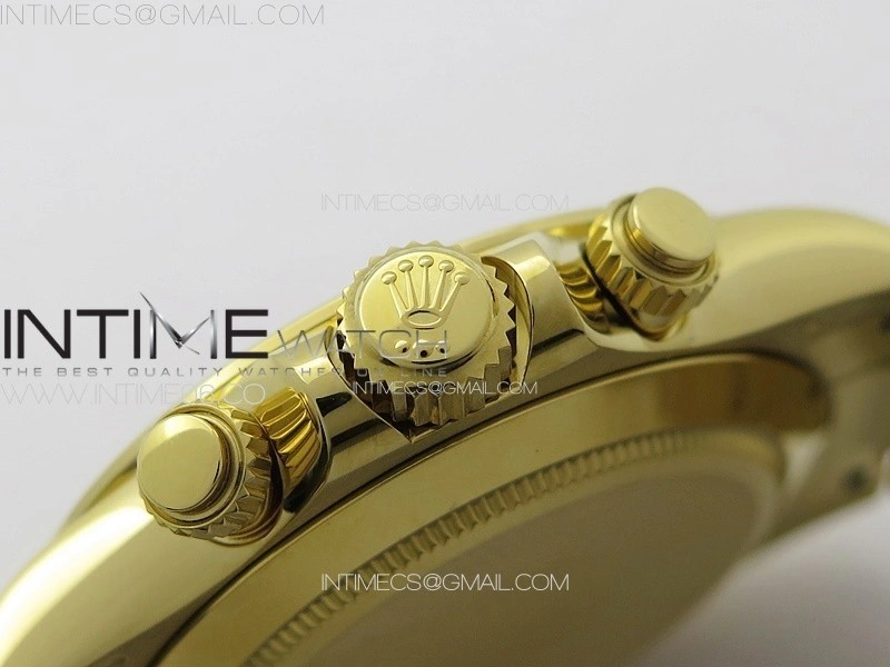 Daytona 116508 YG BTF 1:1 Best Edition 904L SS Case and Bracelet Black Sticks Dial SA4130