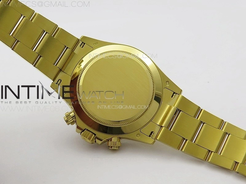 Daytona 116508 YG BTF 1:1 Best Edition 904L SS Case and Bracelet Black Sticks Dial SA4130