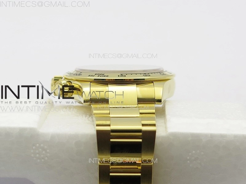 Daytona 116508 YG BTF 1:1 Best Edition 904L SS Case and Bracelet Green Sticks Dial SA4130