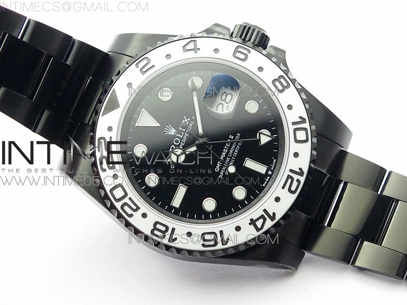 GMT-Master II 116710 DLC White Ceramic 904L Steel VRF 1:1 Best Edition Black Dial SA3186 CHS V2