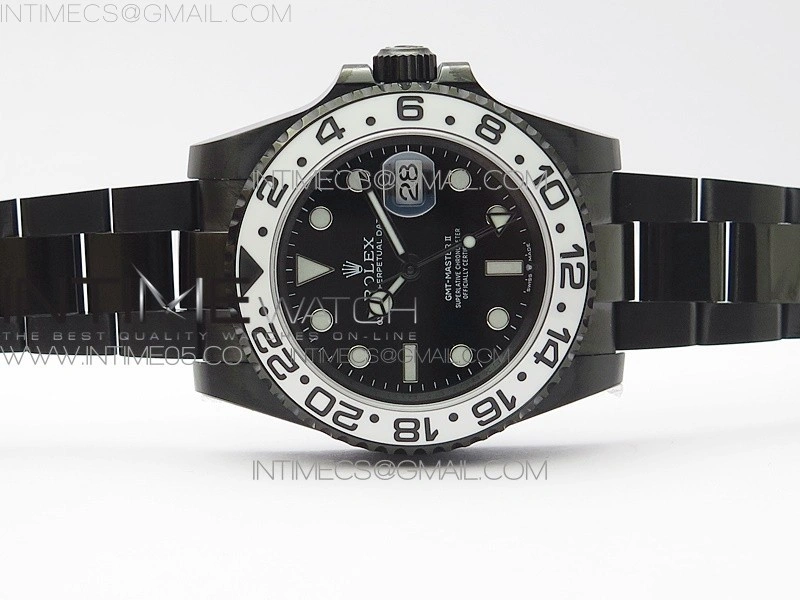GMT-Master II 116710 DLC White Ceramic 904L Steel VRF 1:1 Best Edition Black Dial SA3186 CHS V2