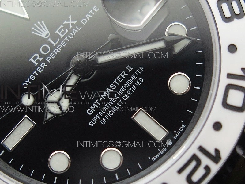 GMT-Master II 116710 DLC White Ceramic 904L Steel VRF 1:1 Best Edition Black Dial SA3186 CHS V2