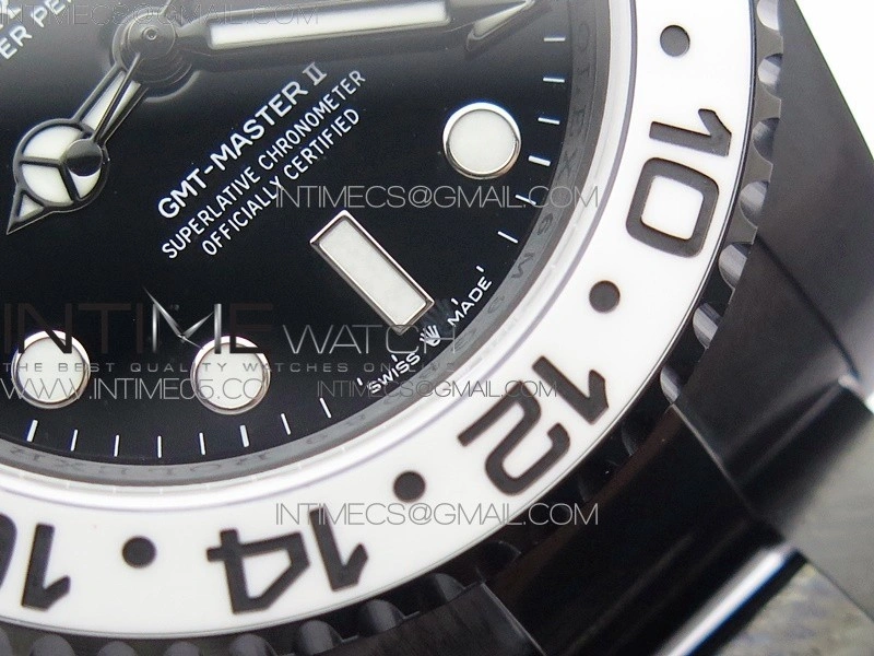 GMT-Master II 116710 DLC White Ceramic 904L Steel VRF 1:1 Best Edition Black Dial SA3186 CHS V2