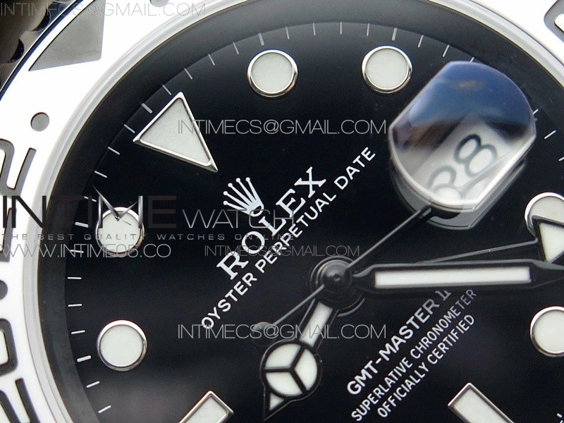 GMT-Master II 116710 DLC White Ceramic 904L Steel VRF 1:1 Best Edition Black Dial SA3186 CHS V2