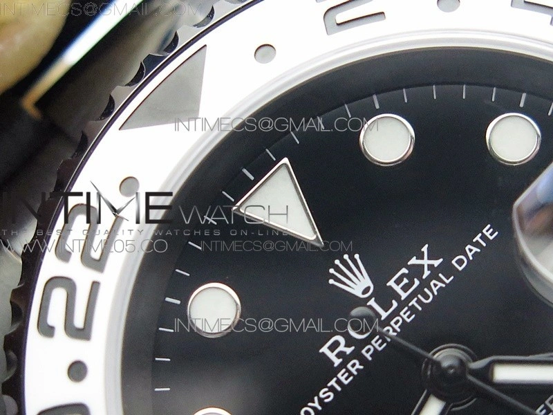 GMT-Master II 116710 DLC White Ceramic 904L Steel VRF 1:1 Best Edition Black Dial SA3186 CHS V2