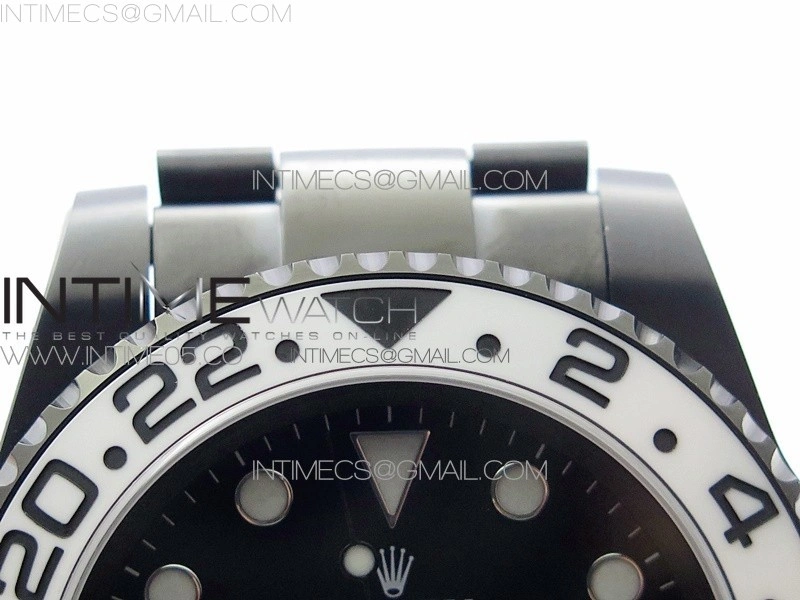 GMT-Master II 116710 DLC White Ceramic 904L Steel VRF 1:1 Best Edition Black Dial SA3186 CHS V2
