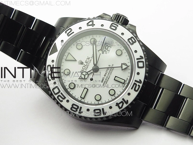 GMT-Master II 116710 DLC White Ceramic 904L Steel VRF 1:1 Best Edition White Dial SA3186 CHS V2
