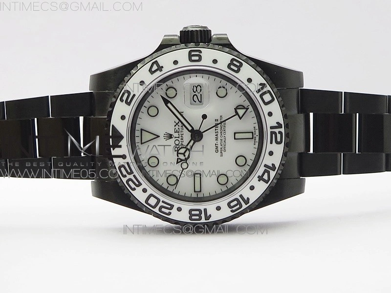 GMT-Master II 116710 DLC White Ceramic 904L Steel VRF 1:1 Best Edition White Dial SA3186 CHS V2