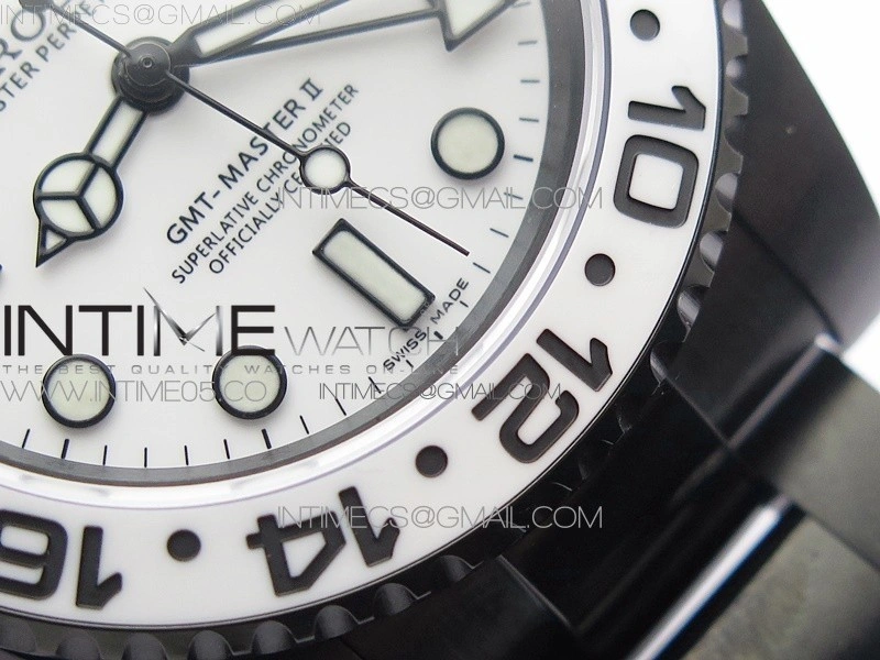 GMT-Master II 116710 DLC White Ceramic 904L Steel VRF 1:1 Best Edition White Dial SA3186 CHS V2